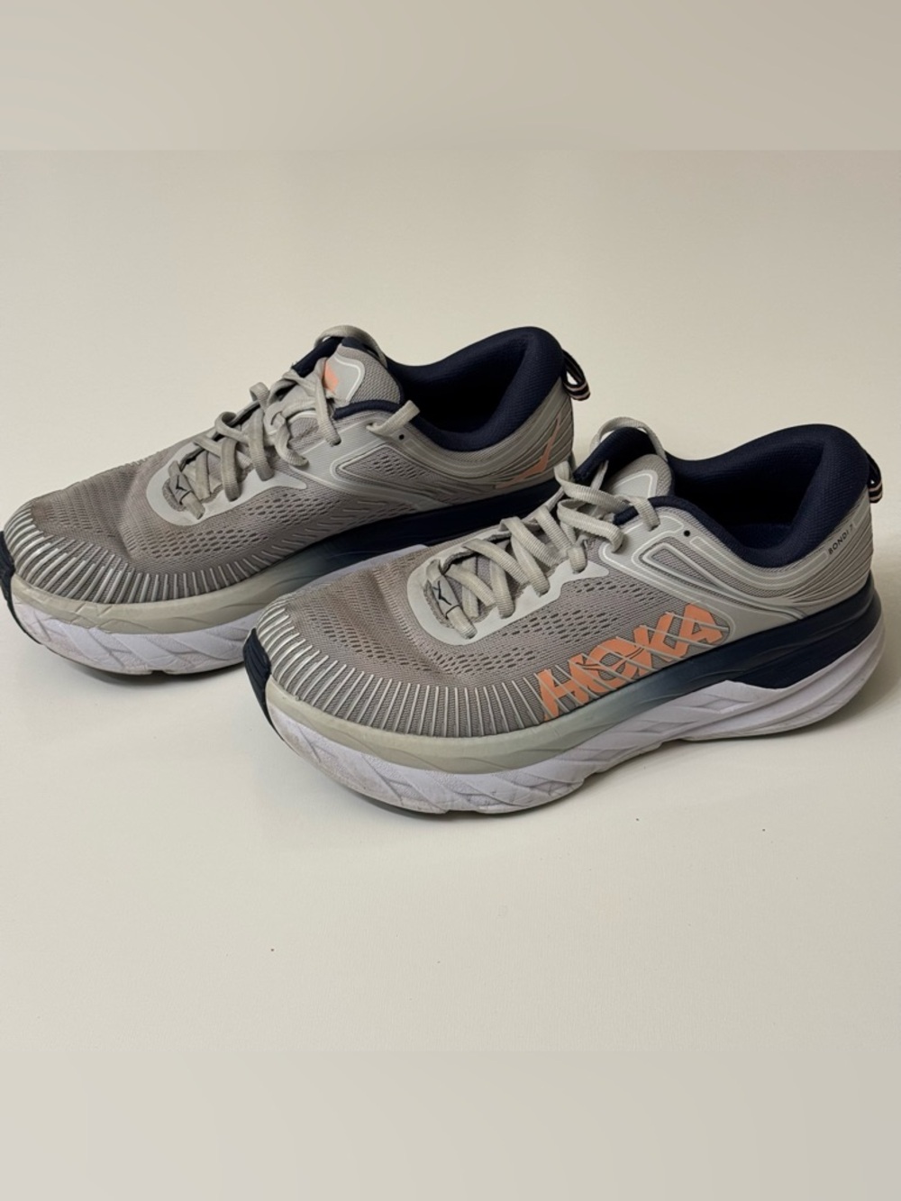 Hoka Bondi 7 Lunar Rock Black/Iris Women's Running Shoes Size 9.5 - Picture 2 of 10
